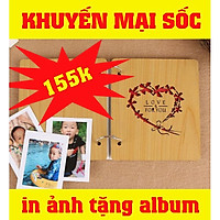 Combo in ảnh 100 tấm đã ép Plastic TẶNG KÈM 1 quyển album bìa gỗ đựng 100 tấm ảnh