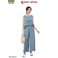 Đồ Bộ Nữ CARRDINA Chất Đũi Xước Cao Cấp Bộ Mặc Nhà Áo Sát Nách Quần Dài Màu Sắc Tinh Tế 2DF04
