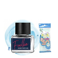 Nước Hoa Vùng Kín Foellie Eau De Vogue Inner Perfume (Màu Xanh)- hương biển thơm mát + Tặng kèm 1 Túi Lưới Rửa Mặt Tạo Bọt
