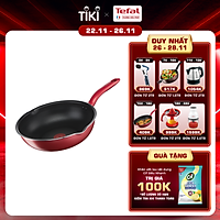 Chảo chiên chống dính đáy từ Tefal So Chef G1358496 24cm sâu lòng (Đỏ) - Công nghệ cảnh báo nhiệt thông minh - Hàng chính hãng