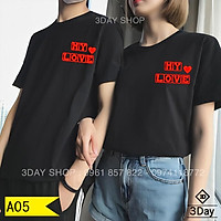 ÁO ĐÔI MÀU ĐEN MY LOVE MỀM MỊN