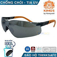 Kính bảo hộ King's KY2224 kính chống đọng hơi sương, trầy xước, chống tia cực tím (đen tráng bạc)