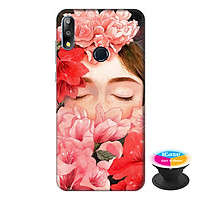 Ốp lưng điện thoại Asus Zenfone Max Pro M2 hình Cô Gái Hoa Hồng tặng kèm giá đỡ điện thoại iCase xinh xắn - Hàng chính hãng