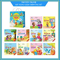 Bộ 10 Cuốn Truyện Tranh Kỹ Năng Giao Tiếp Cho Bé Song Ngữ Việt Anh