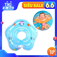 Phao bơi cho trẻ sơ sinh/phao bơi chống lật đỡ cổ nhiều màu sắc, kèm bơm tay - Hàng chính hãng