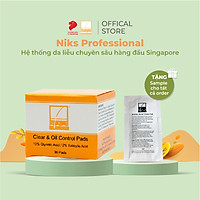 Miếng Tẩy Tế Bào Chết AHA, BHA Giúp Kiểm Soát Dầu Thừa và Mụn Niks Professional Clear and Oil Control Pads