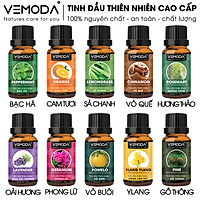 Tinh dầu xông phòng cao cấp chính hãng, 100% thiên nhiên | Tự chọn mùi | Tinh dầu thơm phòng Vemoda giúp thư giãn, khử mùi, đuổi muỗi
