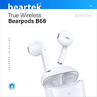 Tai nghe bluetooth không dây BEARTEK Bearbuds B68 True Wireless chống ồn hiệu quả - Thiết kế trẻ trung, cá tính – Định vị - Cảm ứng – Thời gian sử dụng lên tới 4h - Hàng nhập khẩu