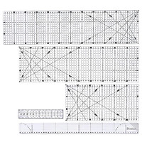 5Pcs Square Acrylic Ruler Set Quilting Sewing Patchwork Ruler Cutting Tools