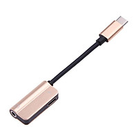 3.5mm Type C 2in1 Audio Headphone Jack Charger Adapter Connecter Case For Type-C Device USB C Cables Adapter Charging Converter