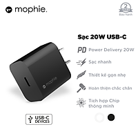 Sạc nhanh Mophie Power Delivery 20W 1 USB-C - Hàng chính hãng