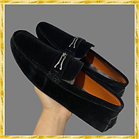 Giày lười, giày mọi nam da nhung, đế âm khâu chắc chắn, size 38 đến 43 mang êm chân