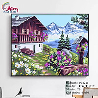 Tranh tô màu theo số mùa xuân trên núi PC4211