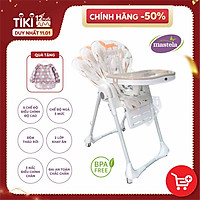 Ghế ngồi ăn dặm điều chỉnh độ cao, điều chỉnh ngả lưng có bánh xe Mastela 1015 cho bé 6 tháng đến 5 tuổi chuẩn ASTM Mỹ - tặng áo yếm ăn dặm chống nước
