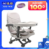 Ghế Ăn Dặm Du Lịch Điều Chỉnh Độ Cao Có Nệm Mastela 1013A - Màu ghi lót da