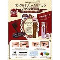 Mascara Chuốt Dài Và Dày Mi, Dưỡng Mi Màu Nâu Nhật Bản Koji Dolly Wink Long & Volume Mascara Brown, Chống Mồ Hôi, Không Bị Vón Cục