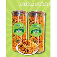 Khô Gà 600G ( Mỗi Hũ 300g X2 ) LOẠI 1, Khô Gà Lá Chanh, Khô Gà Ngon, Khô Gà Cay, Nguồn nguyên liệu sạch. Làm 100% từ thịt ức gà tươi, ớt , tỏi , lá chanh tươi, Thương Hiệu Doka Food, GIÒN NGON - ĐẬM VỊ