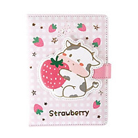 Sổ Bìa Da Hình Bò Sữa Trái Cây Happy Time MR-HA001-041 Đáng Yêu