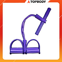 Dây kéo đàn hồi 4 ống cao su tập thể dục,dụng cụ tập yoga TOPBODY