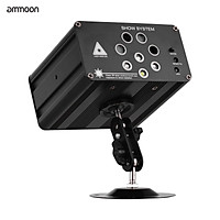 ammoon IGB-T813 Aurora Strobe Stage Light 128 Combinations 8 Holes RGBW Sound Activated for Music Show DJ Stage Bar Club