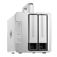Bộ lưu trữ dữ liệu DAS TerraMaster TD2-Thunderbolt 3 chuyên cho xử lý video và xử lý ảnh, 40Gbps, 8K video, 800MB/s, 2 khay ổ cứng RAID 0,1,JBOD,Single - Hàng chính hãng