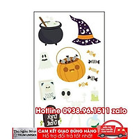 Tấm dán HÌnh xăm tatoo Nam Nữ Dạ Quang trong đêm Halloween WS221