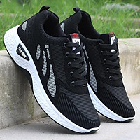 Giày thể thao nam Fashion viền đỏ đen phong cách - Giày sneaker nam chạy bộ giá siêu rẻ