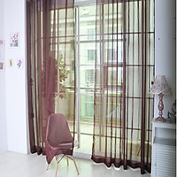 Siaonvr 1 PCS Pure Color Tulle Door Window Curtain Drape Panel Sheer Scarf Valances
