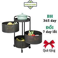 Kệ Xoay Nhiều Tầng Đa Năng VIFIBA Xoay 360 độ Dạng Tròn - Chất liệu thép Carbon sơn tỉnh điện chất lượng cao