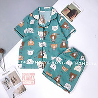 Mẫu mới về Bộ ngủ quần cộc áo cộc pijama kate thái cực hot hit bộ pyjama bộ pizama