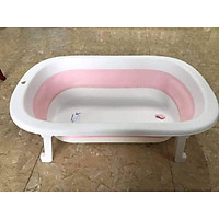 Thau tắm gấp gọn cho bé(Xanh,Hồng)