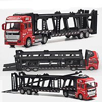 Đồ chơi mô hình xe đầu kéo container chở xe ô tô KAVY NO.8810 đầu hợp kim có thể tháo rời tỷ lệ 1:48 - nhiều màu
