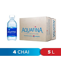 Thùng 4 Chai Nước Uống Aquafina (5L/Chai)