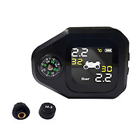 Máy đo áp suất lốp xe máy 2-in-1 Motorcycle Tire Pressure Monitoring System LCD