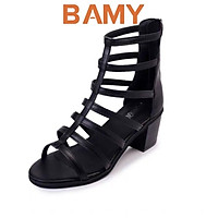 Dép sandal nữ chiến binh cao gót 5 phân có khóa sau