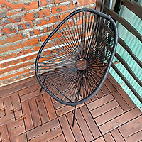 Ghế ban công ngoài trời không kèm bàn RIBO HOUSE chất liệu nhựa mây uống cafe trà thích hợp cả ở phòng khách phòng ngủ RIBO112