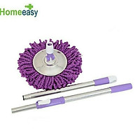 ( hàng nhập ) Cây lau nhà 360 độ inox lớn 22 - 25mm SP4L Homeeasy ( đã kèm bông lau )