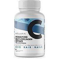 Premium Multi Collagen Pills (2000 mg) Type I,II,III,V,X - Collagen Pills for Hair Skin Nails Bones & Joints - Collagen Peptides - Hydrolyzed Collagen Capsules for Women & Men (90 Count) Unflavored
