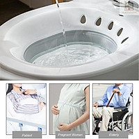 HOT Bộ Chậu rửa phụ khoa, Xông Vùng Kín Sau Sinh Gấp Gọn Gắn Bồn Cầu Tiện Lợi Với Vòi Tự Xịt Nước