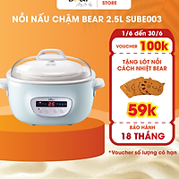 Nồi Nấu Chậm đa năng cao cấp Bear DDZ-C25E1 Dung tích 2.5L Hàng chính hãng