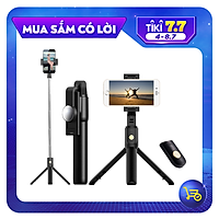 Gậy chụp hình 3 chân có bluetooth Selfiecom K10 chụp ảnh selfie tự sướng bằng remote, kẹp xoay 360 độ - Hàng chính hãng