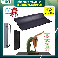 Thảm Tập Yoga Định Tuyến Da PU Cao Cấp Amalife + Túi Đựng Thảm Tập Yoga Định Tuyến + Dây Buộc Thảm Tập Yoga Định Tuyến