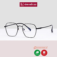 Gọng kính cận nam nữ Lilyeyewear mắt vuông TITAN thanh mảnh nhẹ nhàng thời thượng 2818