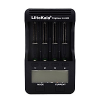 Bộ Sạc Pin LiitoKala Lii-500 Gồm 4 Khe Cắm Pin + Màn Hình LCD Cho Pin Sạc Li-ion/Ni-MH/Ni-Cd - Đen (Phích Cắm EU)