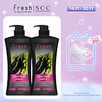 Combo 2 chai dầu gội Fresh Suôn mượt óng ả chiết xuất Bồ kết 650g