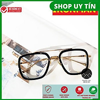 MẮT Kính mát IRON MAN EDITH cao cấp kính râm vuông gọng kim loại Avenger cho NAM HOT TREND .