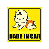 Miếng dán phản quang xe ô tô Baby In Car tiện ích