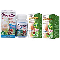 Liệu trình giảm cân 1 hộp viên uống hỗ trợ giảm cân Newslim Beauty (30 viên/ hộp) + 2 hộp trà Slimomax Học viện quân y - HÀNG CHÍNH HÃNG