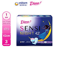 Băng Vệ Sinh Diana Siêu Thấm Ban Đêm 42Cm 3 Miếng/Gói