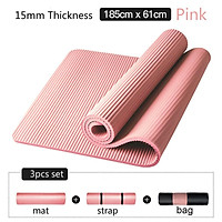 185/200CM Enlarged Fitness Mat Yoga Mat Men Gym Exercise Mat Esterilla Yoga Tapete Pad Lengthen Non-slip For Beginner With Bag